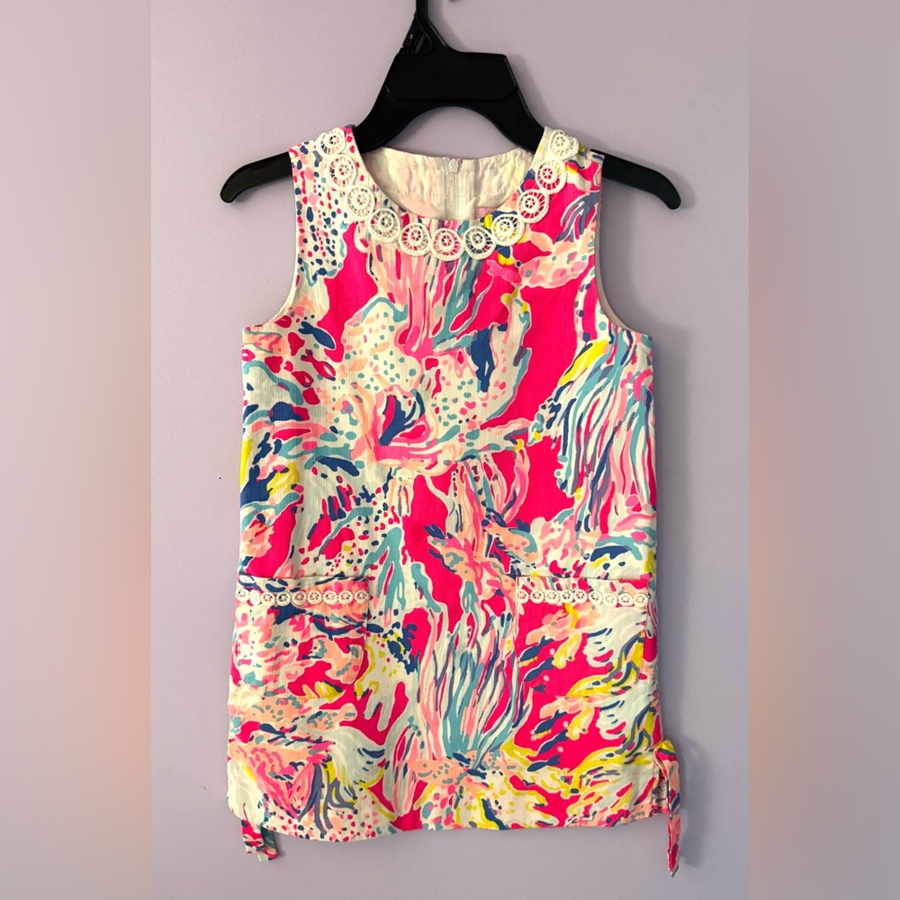 Lilly Pulitzer Girls Size 7 (Medium) Sleeveless Dress with Lace Detail